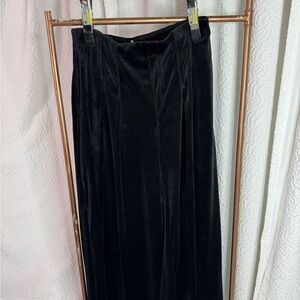 HALARA Black Velvet Wide Leg Pants